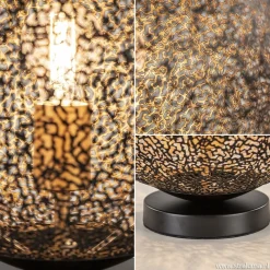 Straluma Sfeervolle tafellamp zwart/goud rond><noscript><img width=