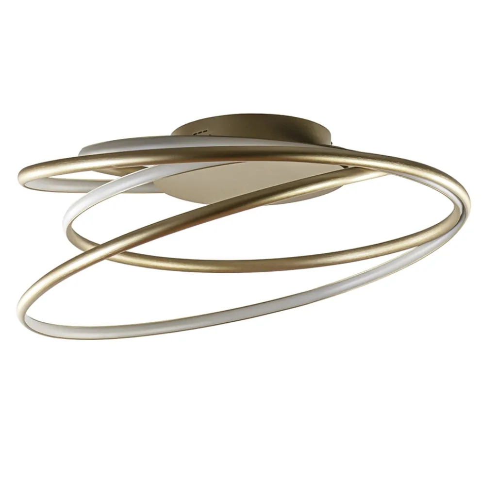 Straluma Sierlijke LED plafondlamp ringen goud> Plafondlampen|Design Verlichting