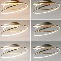 Straluma Sierlijke LED plafondlamp ringen goud><noscript><img width=