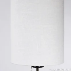 Straluma Smalle vloerlamp zwart-staal linnen kap><noscript><img width=