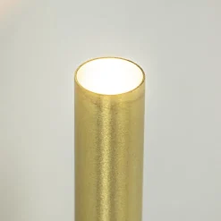 Straluma Smalle wandlamp cilinder zwart met solid brass><noscript><img width=