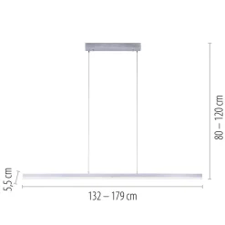Straluma Smart hanglamp balk verstelbaar aluminium><noscript><img width=