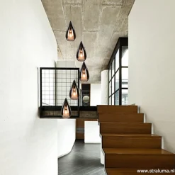 Straluma Smokey glazen vide-hanglamp chroom><noscript><img width=