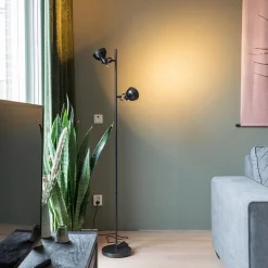 Straluma Staande 2-L spot zwart industrieel incl.gu10><noscript><img width=