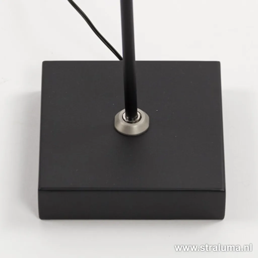 Straluma Staande leeslamp Blok zwart incl.dimmer> Vloerlampen|Leeslampen