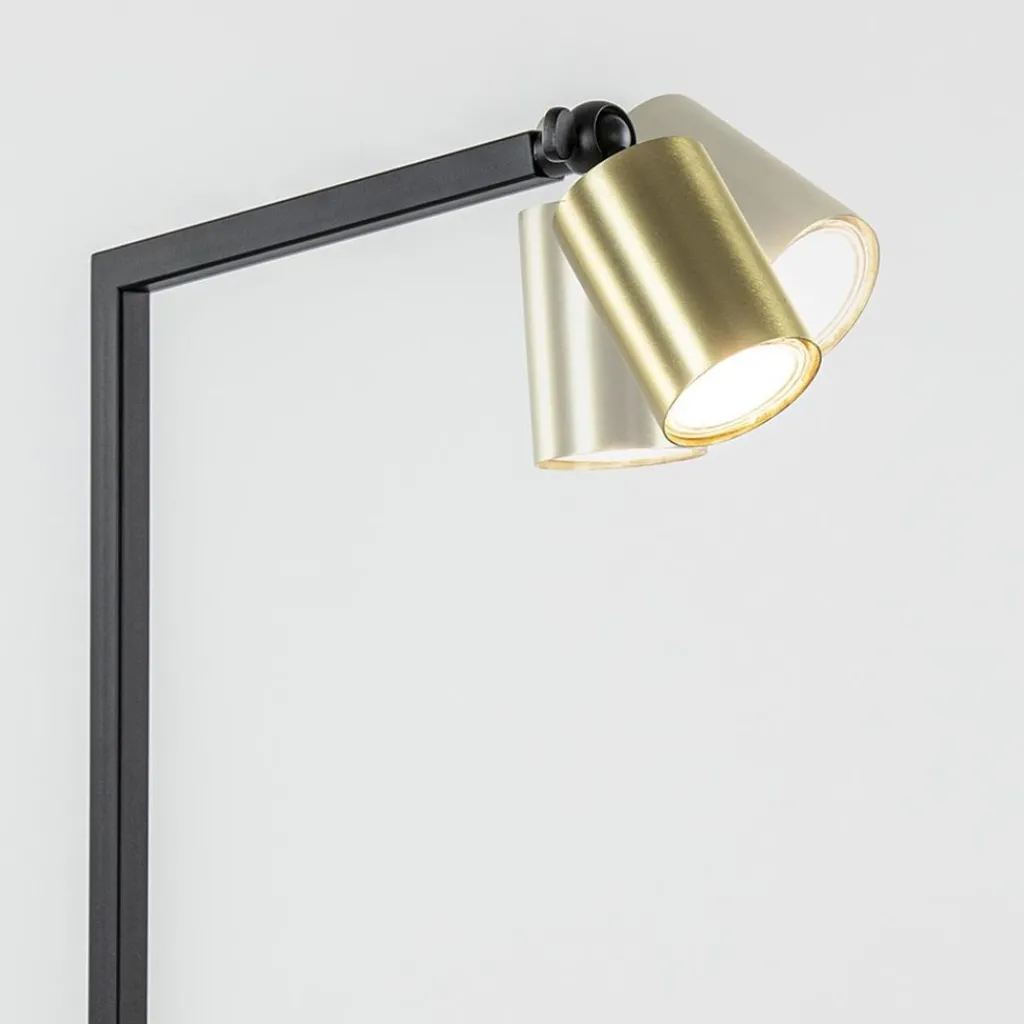 Straluma Staande leesspot Bounce zwart/goud> Leeslampen|Woonkamerlampen