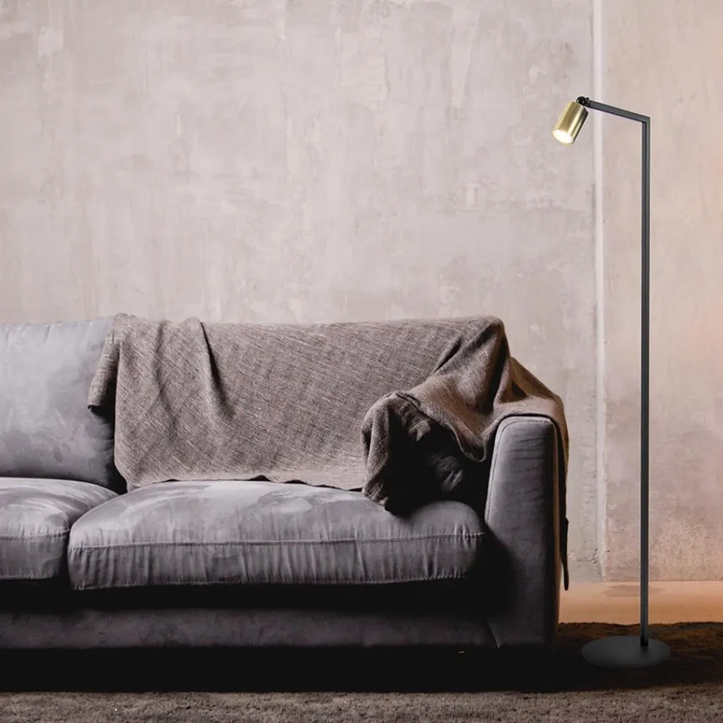 Straluma Staande leesspot Bounce zwart/goud> Leeslampen|Woonkamerlampen