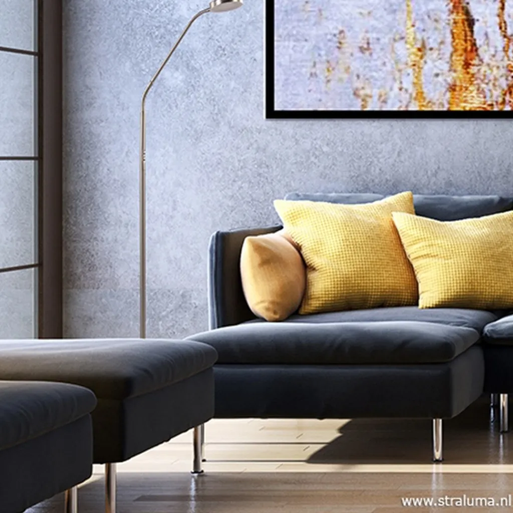 Straluma Stalen lees/vloerlamp LED dim to warm> Vloerlampen|Leeslampen