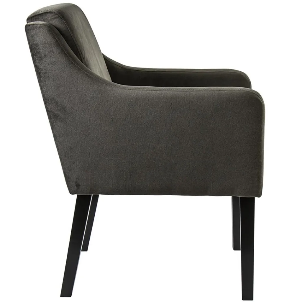 Straluma Stijlvolle eetkamerstoel bruin met zwarte poot> Eetkamerstoelen