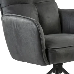 Straluma Stijlvolle eetkamerstoel draaibaar antraciet met zwart><noscript><img width=