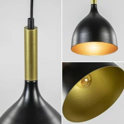 Straluma Stijlvolle kleine hanglamp zwart met goud><noscript><img width=