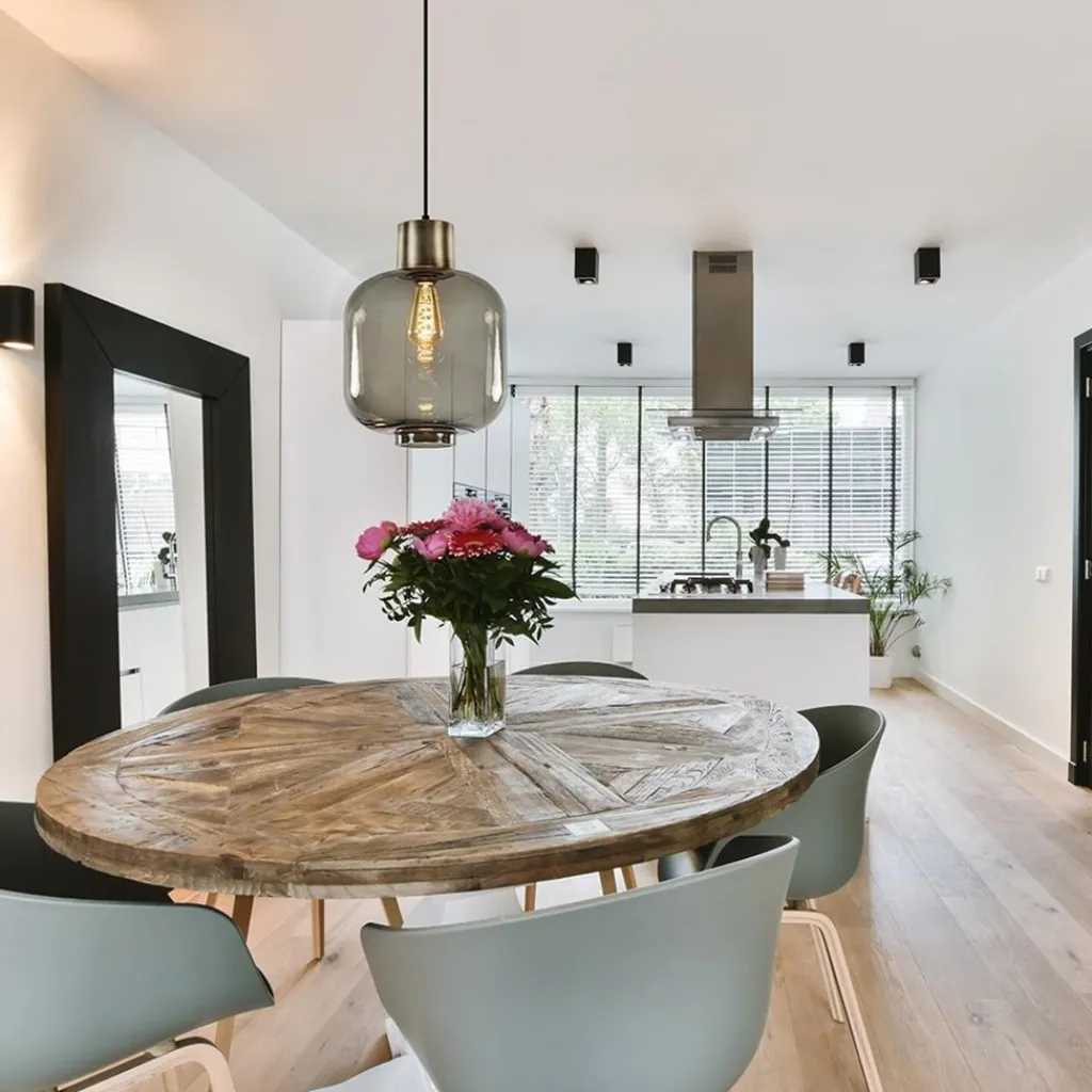 Straluma Stijvolle hanglamp smoke glas met bronzen fitting> Eetkamerverlichting|Hanglampen