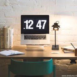 Straluma Stoere industriele tafel/bureaulamp black steel><noscript><img width=