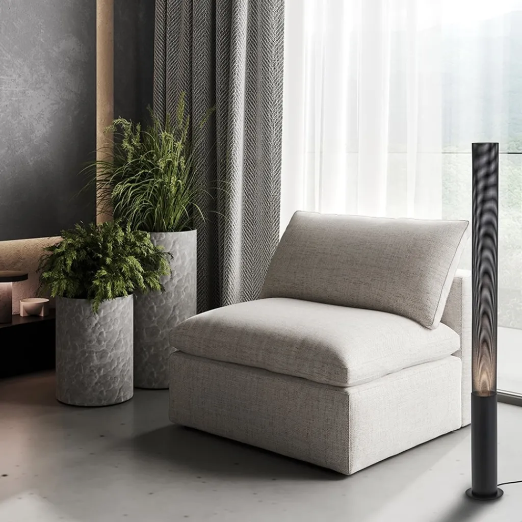 Straluma Stoere vloerlamp cilinder zwart met spot> Vloerlampen|Industriële Verlichting