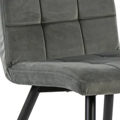 Straluma Stoffen eetkamerstoel grijs met zwarte poot><noscript><img width=