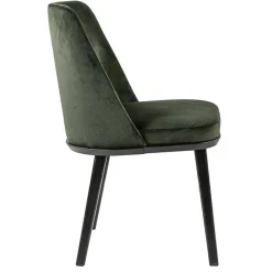 Straluma Stoffen eetkamerstoel groen met zwarte houten poot><noscript><img width=