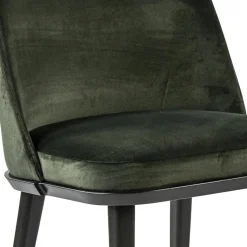 Straluma Stoffen eetkamerstoel groen met zwarte houten poot><noscript><img width=