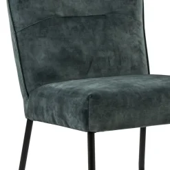 Straluma Stoffen eetkamerstoel met zwarte poot en wieltjes><noscript><img width=