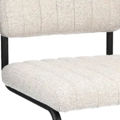 Straluma Stoffen eetkamerstoel met zwart metalen frame><noscript><img width=