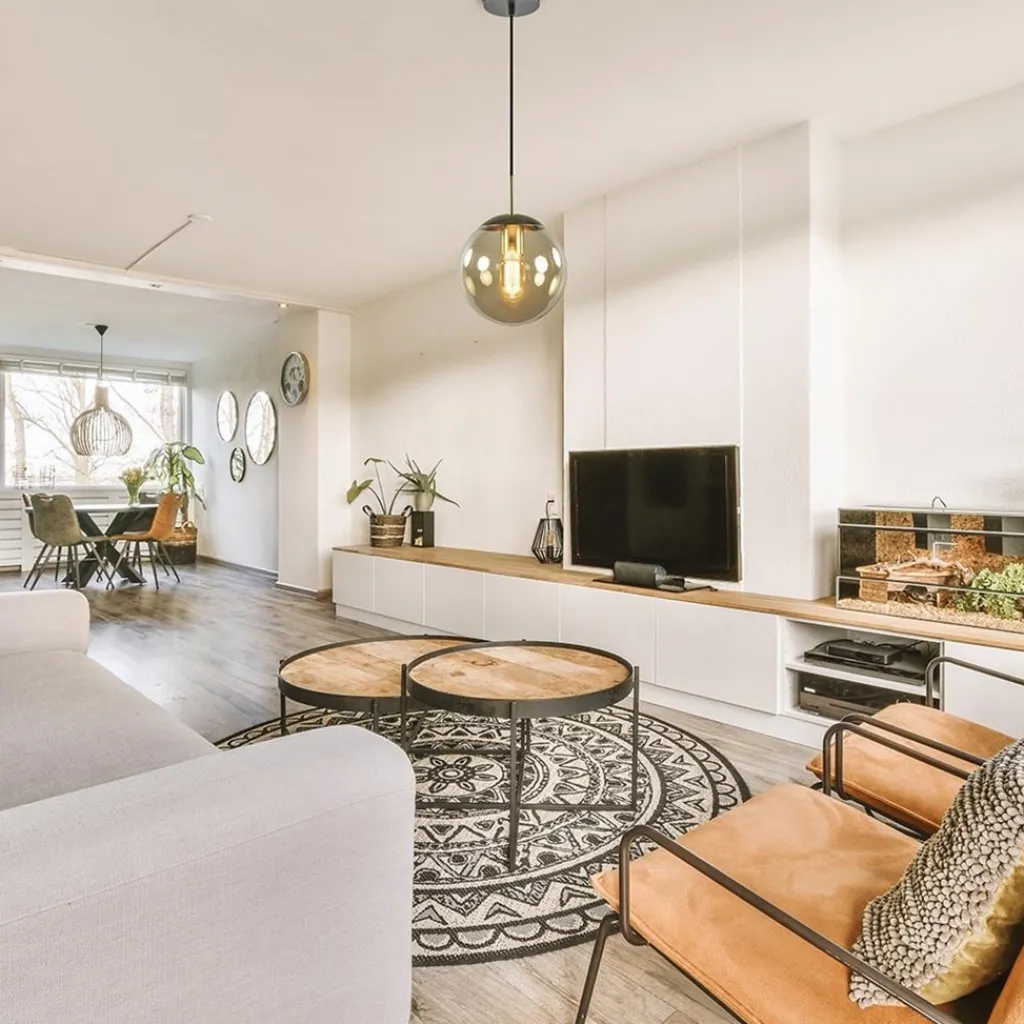 Straluma Strak klassieke hanglamp amber glas met messing 20 cm> Woonkamerlampen|Slaapkamerlampen