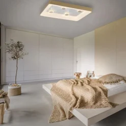 Straluma Strak klassieke LED plafondlamp goud met kristaleffect><noscript><img width=