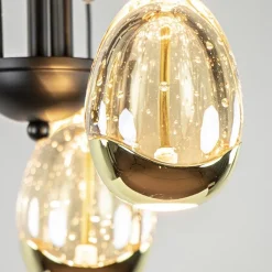 Straluma Strak klassieke plafondlamp egg goud met zwart><noscript><img width=