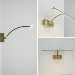Straluma Strak klassieke wandlamp brons dimbaar LED> Wandlampen|Kantoorverlichting