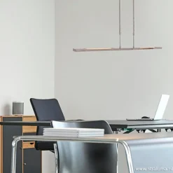 Straluma Strakke hanglamp LED staal incl. dimmer><noscript><img width=