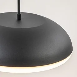 Straluma Strakke ronde hanglamp koepel mat zwart 38 cm><noscript><img width=