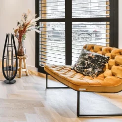 Straluma Tafellamp / vloerlamp mat zwart hout><noscript><img width=