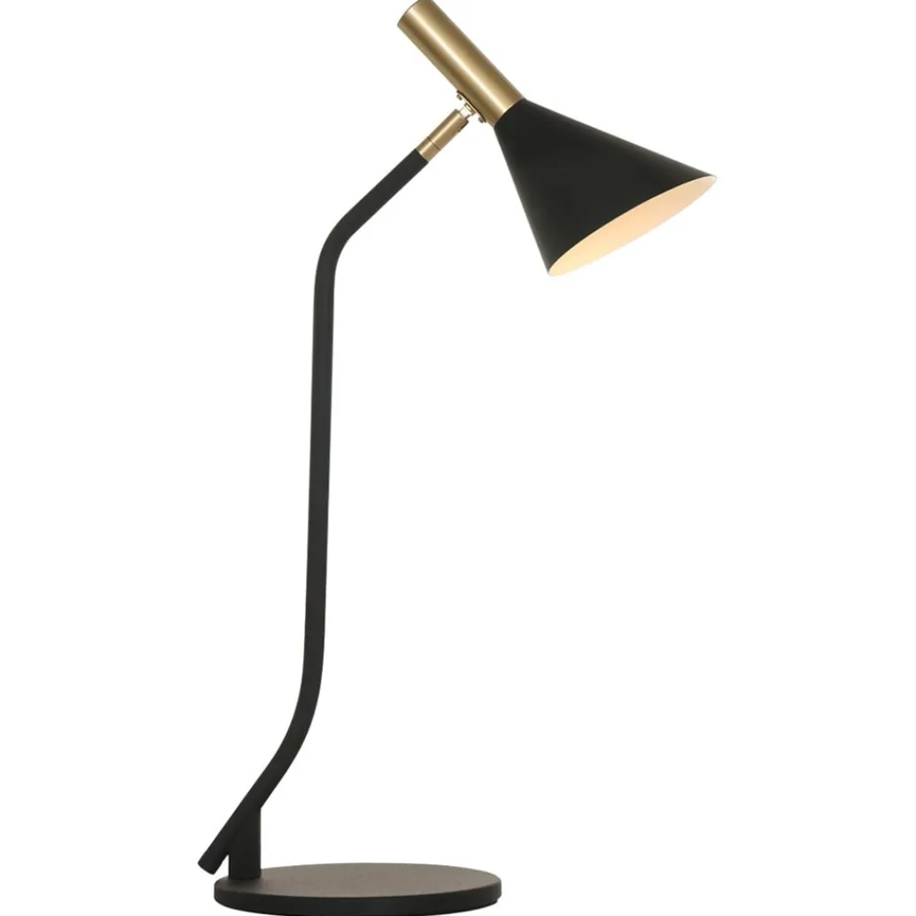 Straluma Tafellamp Anne's choice mat zwart met goud> Tafellampen|Bureaulampen