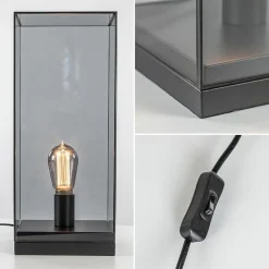 Straluma Tafellamp Askjer mat zwart met smoke glas><noscript><img width=