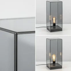 Straluma Tafellamp Askjer mat zwart met smoke glas><noscript><img width=