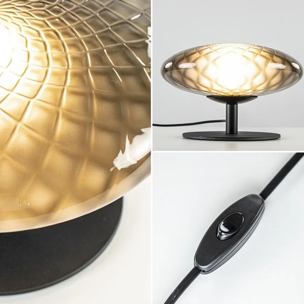 Straluma Tafellamp Bottega 30 zwart/smoke glas> Tafellampen|Design Verlichting