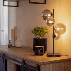 Straluma Tafellamp Calcio 4l zwart + smoke glas><noscript><img width=