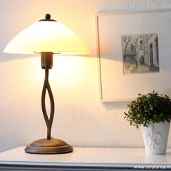 Straluma Tafellamp Capri brons/Glas><noscript><img width=