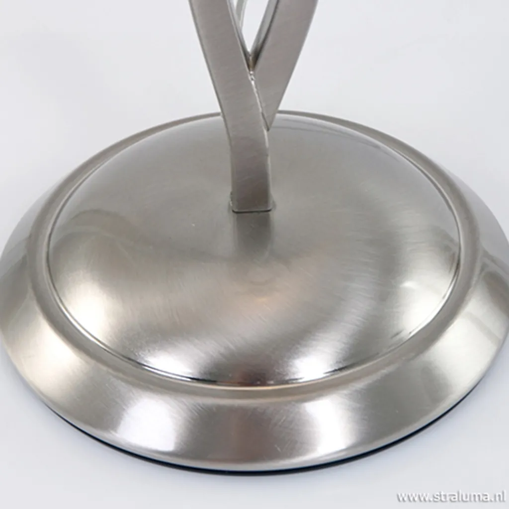 Straluma Tafellamp Capri staal/glas> Nachtkastlampen|Woonkamerlampen