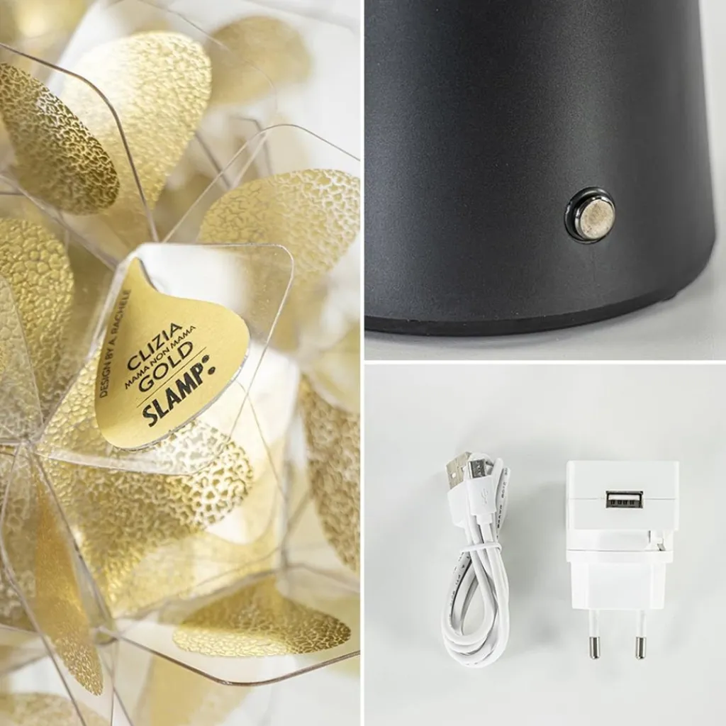 Straluma Tafellamp Clizia Mama Non Mama goud/zwart oplaadbaar> Tafellampen|Eetkamerverlichting