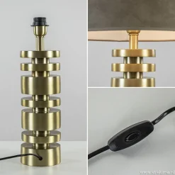 Straluma Tafellamp Desley voet z/kap matgoud><noscript><img width=