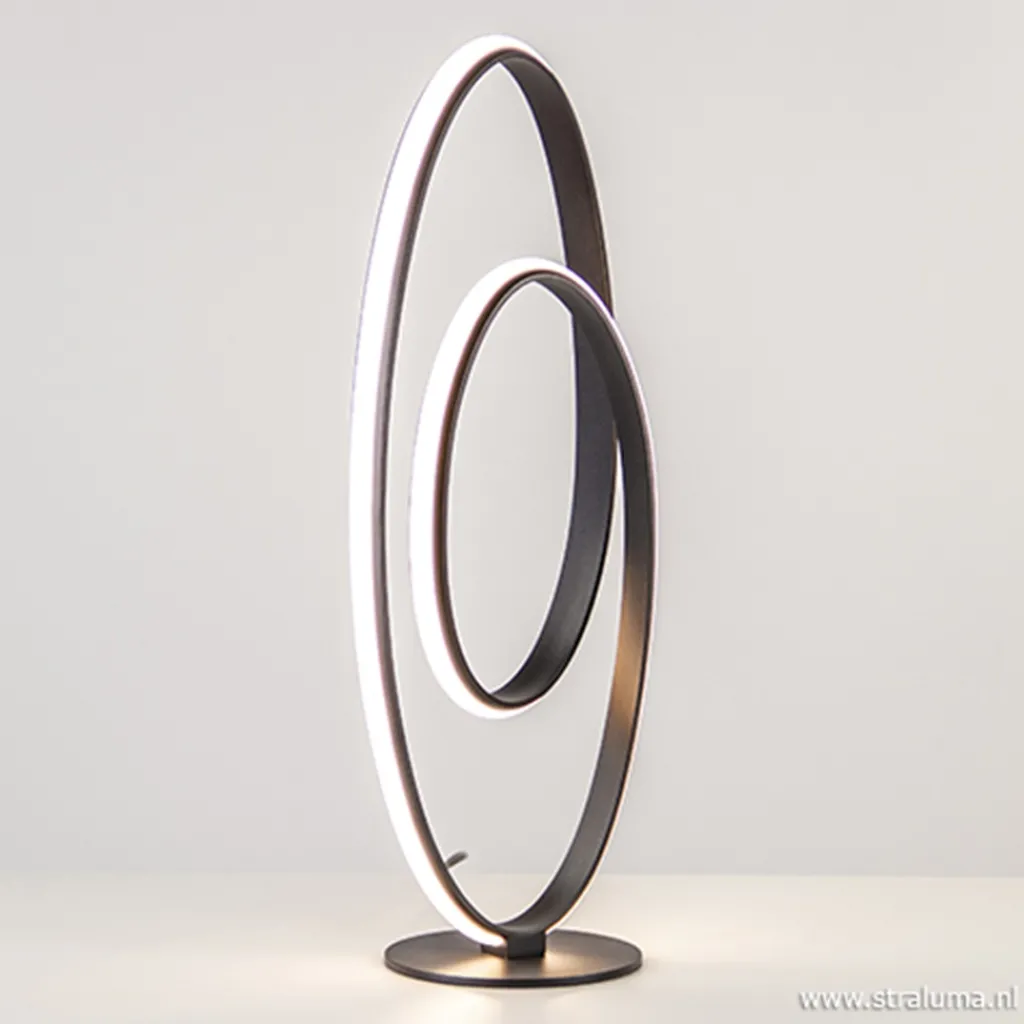 Straluma Tafellamp eclips zwart incl.dimmer> Tafellampen|Woonkamerlampen