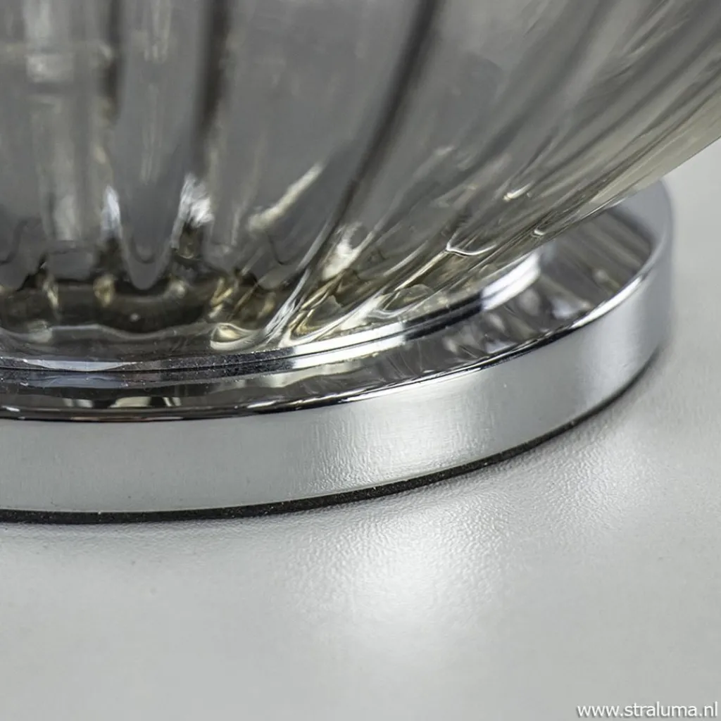 Straluma Tafellamp Egg Rib smoke glas> Tafellampen|Luxe Verlichting
