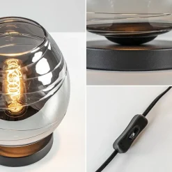 Straluma Tafellamp Fantasy laag zwart + smoke glas><noscript><img width=