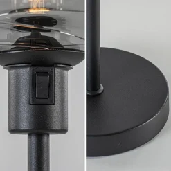 Straluma Tafellamp Fantasy op stang zwart + smoke glas><noscript><img width=