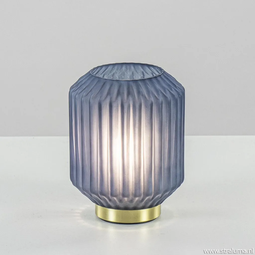 Straluma Tafellamp Ivot op batterij mat blauw klein> Tafellampen|Light and Living