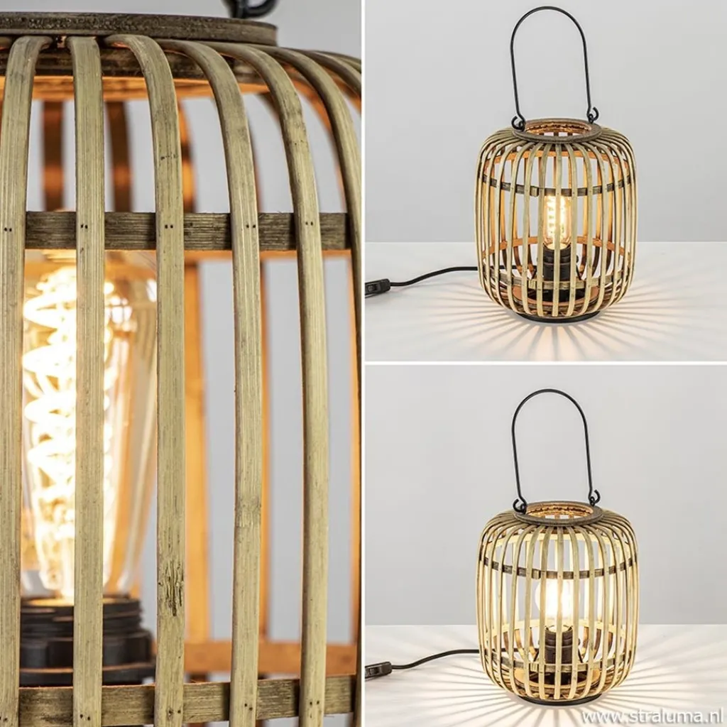 Straluma Tafellamp lantaarn bamboe> Tafellampen|Beach Verlichting