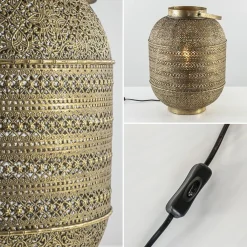 Straluma Tafellamp lantaarn goud groot Oriental><noscript><img width=