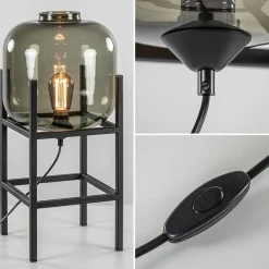 Straluma Tafellamp Lett frame zwart/smoke glas> Tafellampen|Design Verlichting