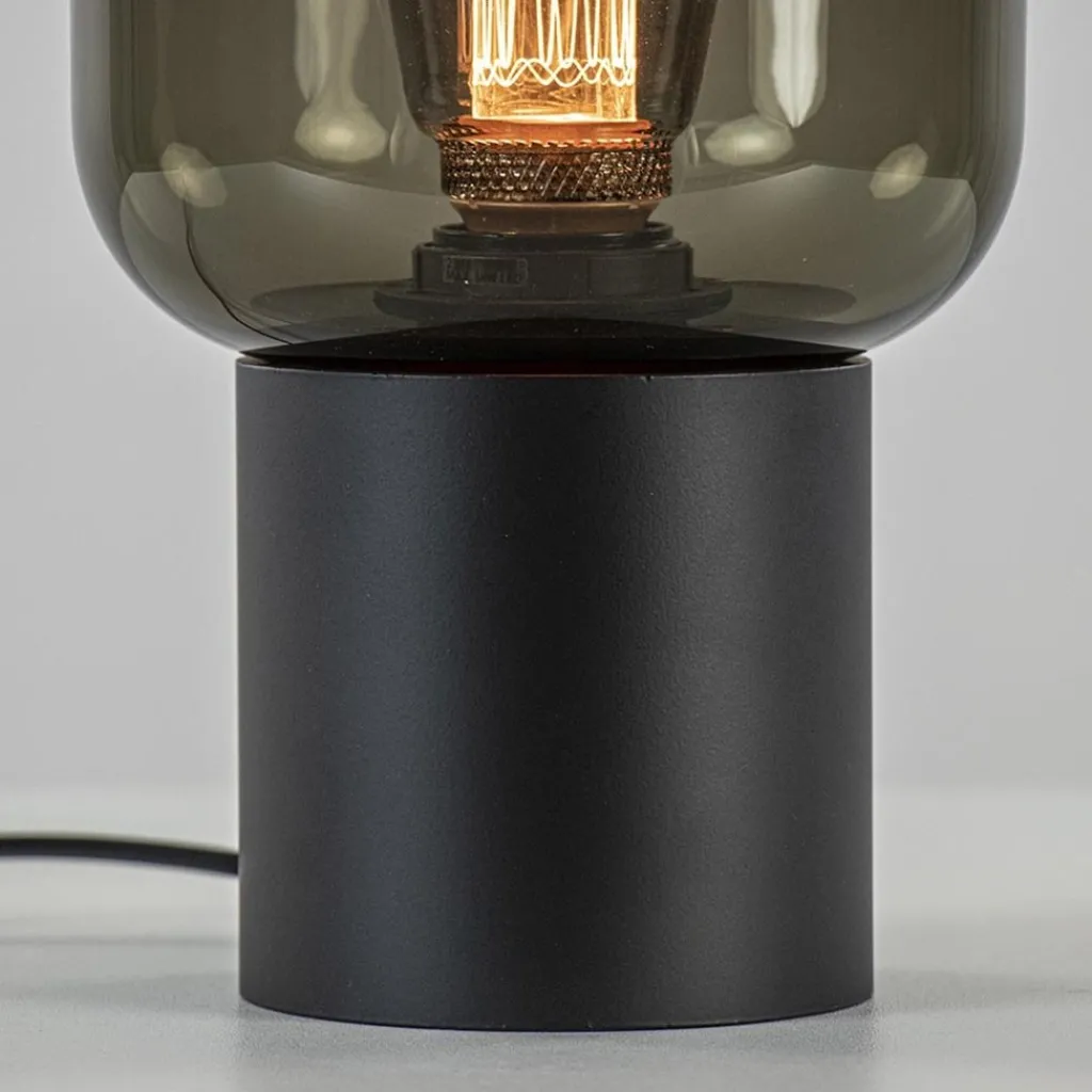 Straluma Tafellamp Lett zwart + smoke glas 13cm> Tafellampen|Design Verlichting