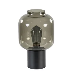 Straluma Tafellamp Lett zwart + smoke glas 20cm> Tafellampen|Design Verlichting