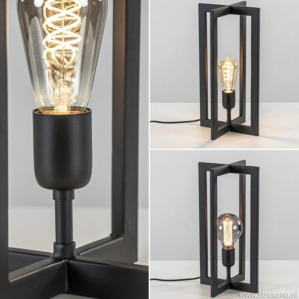 Straluma Tafellamp Mace 40cm zwart> Tafellampen|Light and Living